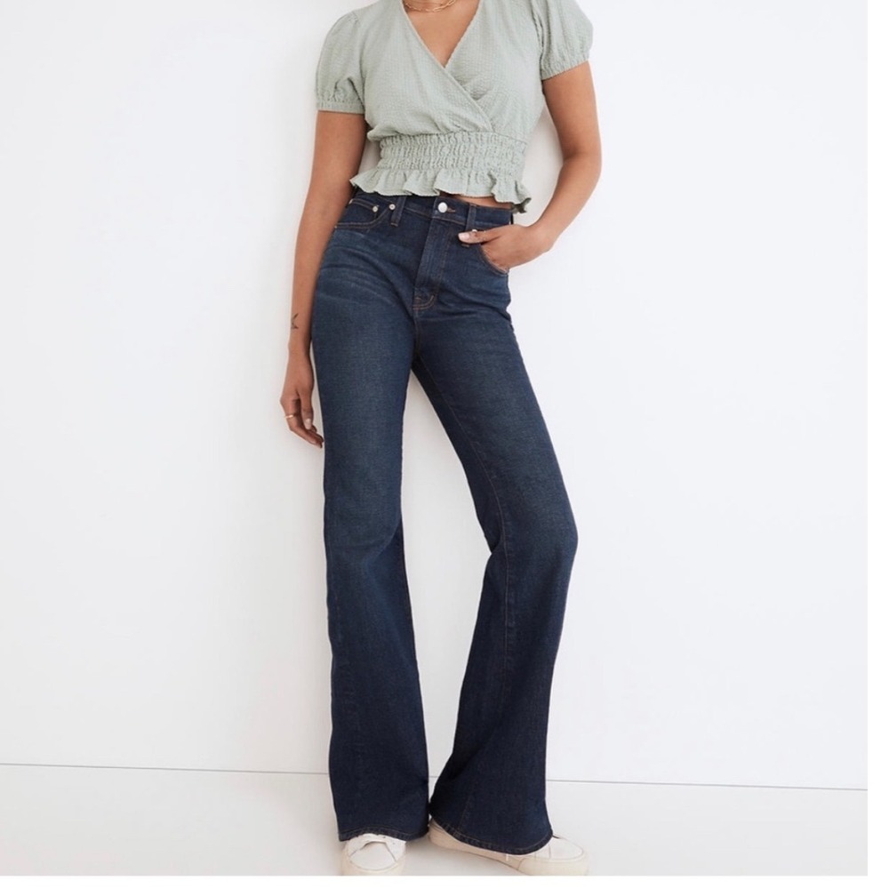 Madewell The Vintage Flare Jean Dark Indigo High Rise Denim Pants Womens 29 - Picture 12 of 13